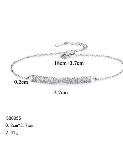 CCUI 925 Sterling Silver Cubic Zirconia Luxury bracelet Bracelet 3