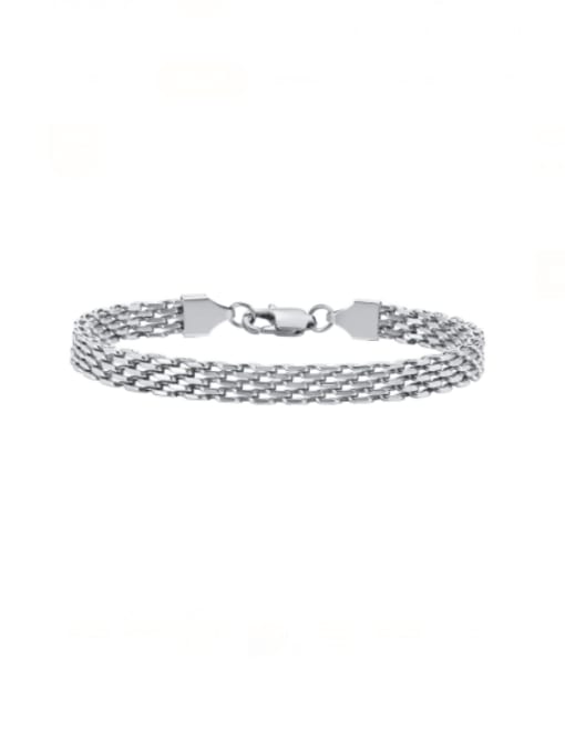 LI MUMU Stainless steel Geometric Hip Hop Link Bracelet 2