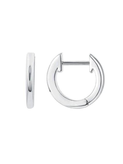 RINNTIN 925 Sterling Silver Geometric Hoop Earring 4