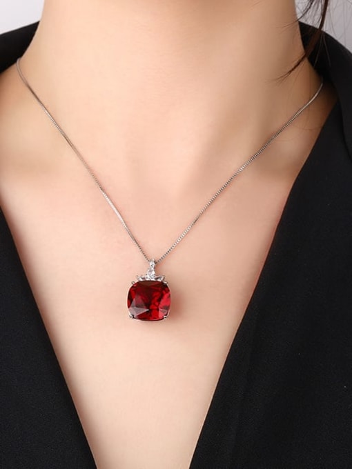 ROSS Brass Cubic Zirconia Geometric Luxury Necklace 1