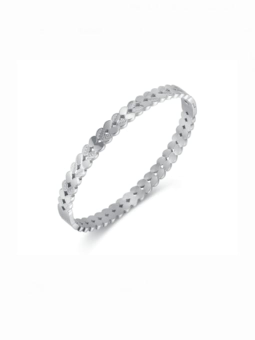1027 Steel Bracelet Titanium Steel Geometric Minimalist Cuff Bangle