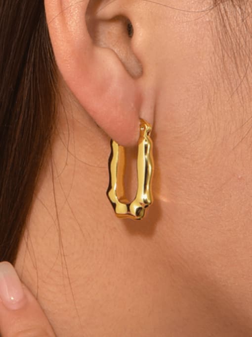 CHARME Brass Geometric Minimalist Drop Earring 1