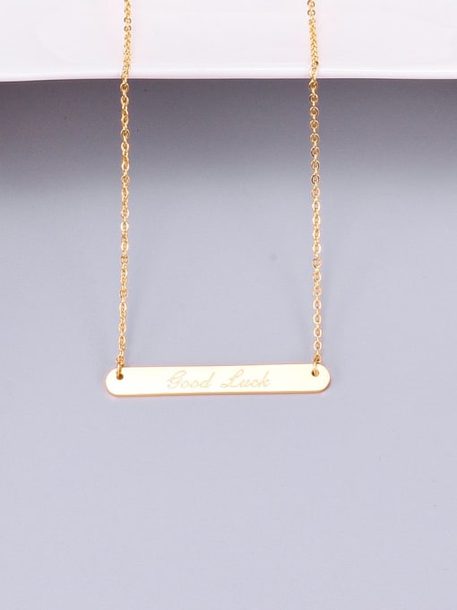 A TEEM Titanium Simple rectangular pendant  Necklace 1