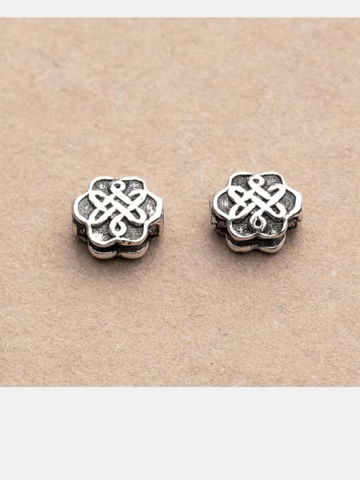 FAN 925 Sterling Silver With Flower shape Separate Beads Handmade DIY Jewelry Accessories 0