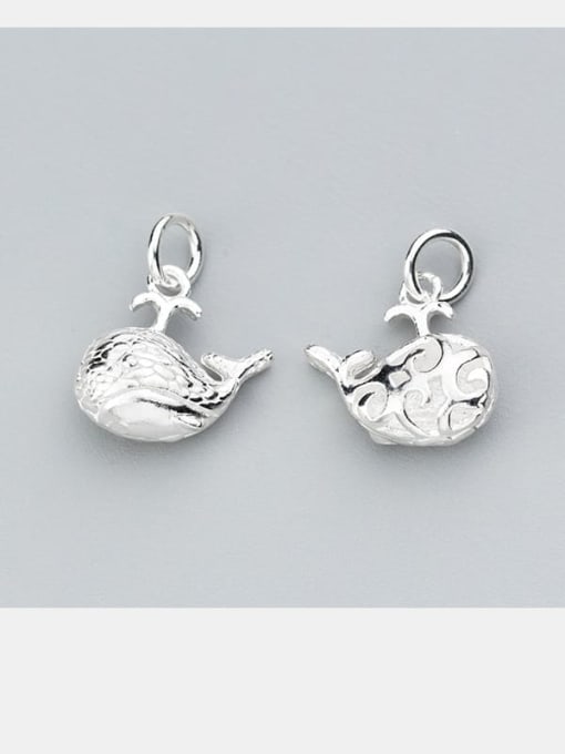 FAN 925 Sterling Silver With Personality Small Whale Pendant 2