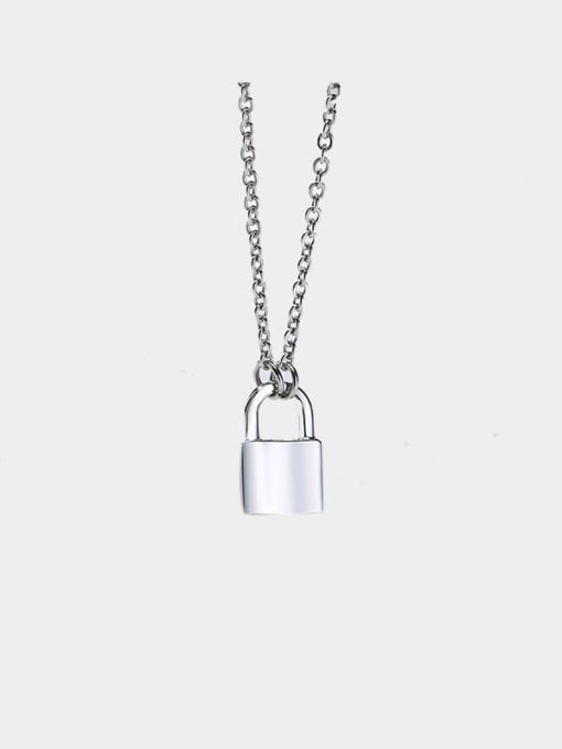 LI MUMU Titanium smooth Locket Minimalist pendant Necklace 1