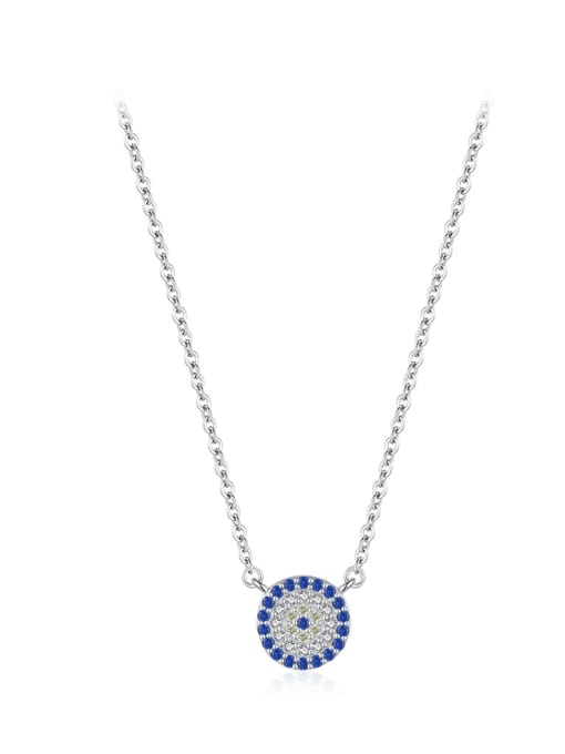 necklace 925 Sterling Silver Cubic Zirconia Evil Eye Dainty Necklace