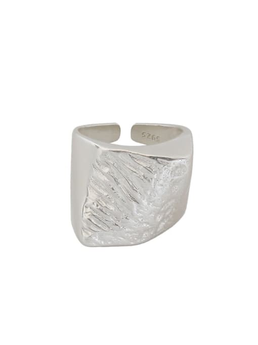DAKA 925 Sterling Silver irregularGeometric Minimalist Free Size Ring 0