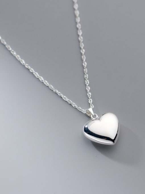 Rosh 925 Sterling Silver Heart Minimalist Necklace