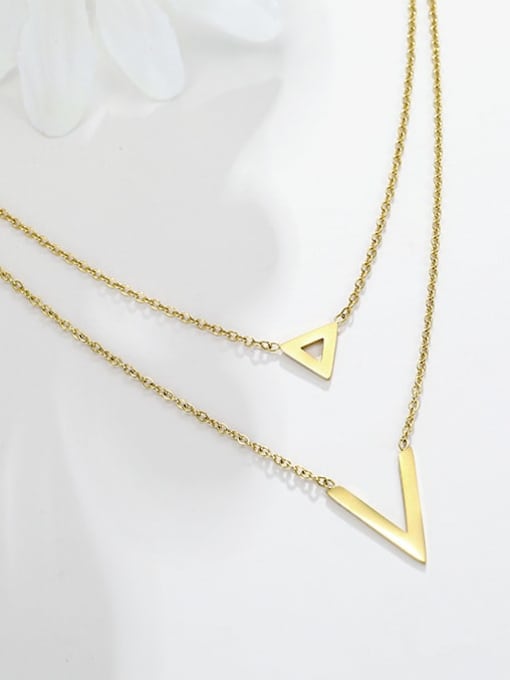 XP Alloy Triangle Trend Multi Strand Necklace 2