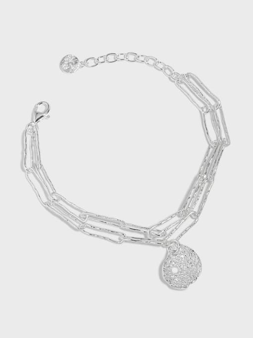 DAKA 925 Sterling Silver Geometric Minimalist Link Bracelet 0