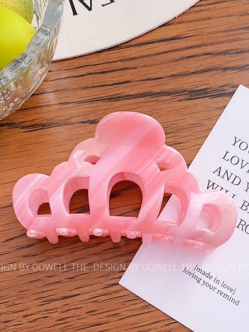 Pink 9cm Cellulose Acetate Trend Geometric Jaw Hair Claw