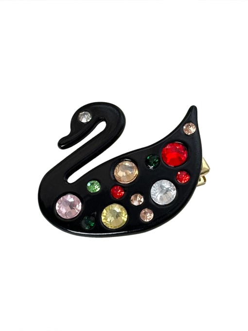 Chimera Cellulose Acetate Minimalist Swan Alloy Multi Color Hair Rope 2
