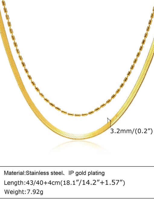 LI MUMU Stainless steel Minimalist Multi Strand Necklace 3