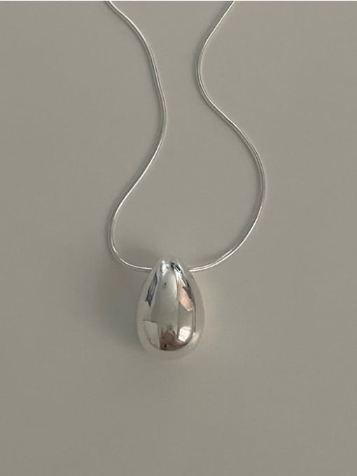 Boomer Cat 925 Sterling Silver Water Drop Minimalist Necklace 0