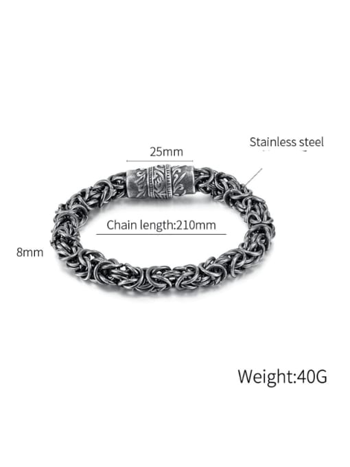 Open Sky Titanium Steel Irregular Hip Hop Link Bracelet 3