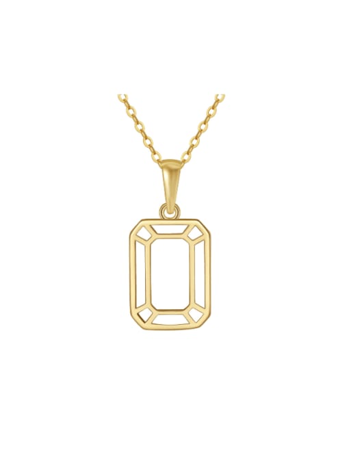14K gold, weighing 2.0g 925 Sterling Silver Geometric Minimalist Necklace