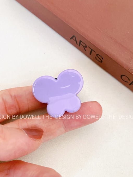Purple 2.8cm Cellulose Acetate Trend Bowknot Alloy Jaw Hair Claw