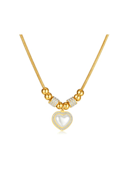 Open Sky Stainless steel Cubic Zirconia Heart Hip Hop Necklace 0