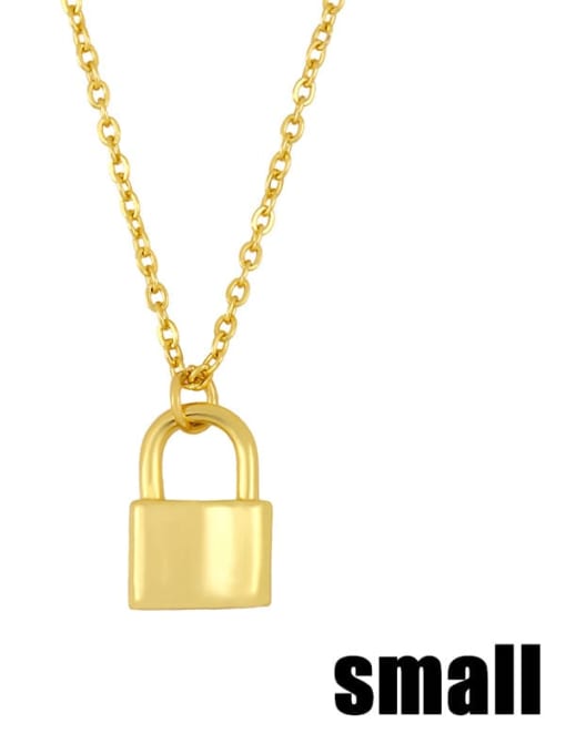 CC Brass Locket Minimalist pendant Necklace 2