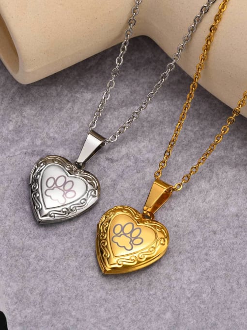 CONG Stainless steel Heart Minimalist Necklace 2