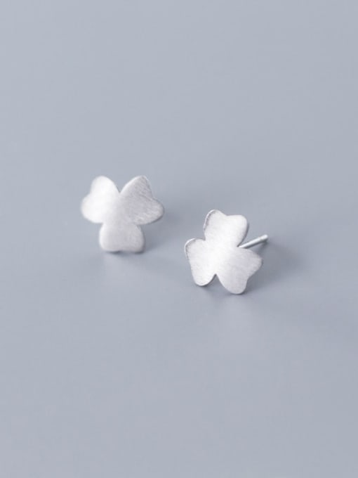 Rosh 925 sterling silver flower minimalist stud earring 1