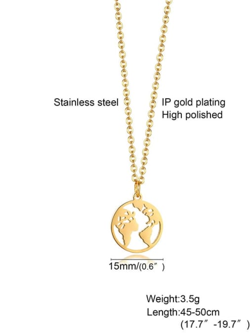 Gold Pendant with chain length Stainless steel Minimalist Irregular  Pendant