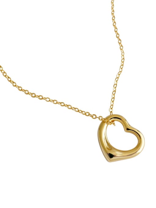 DAKA S925 Sterling Silver Fashion minimalist Heart Necklace 4