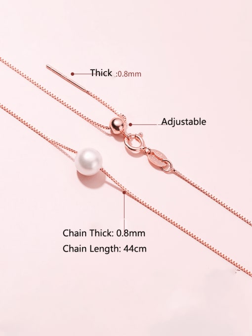 Rosh 925 Sterling Silver Minimalist Twisted Serpentine Box  Chain   Without Pendant Nude Chain Women 4