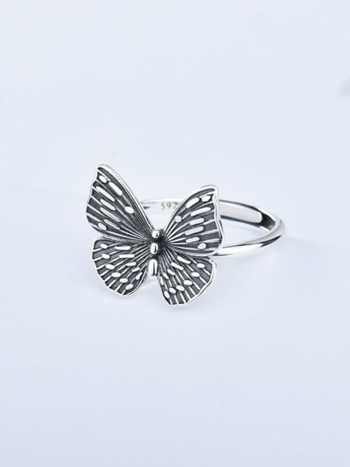 XBOX 925 Sterling Silver Butterfly Vintage Band Ring 4