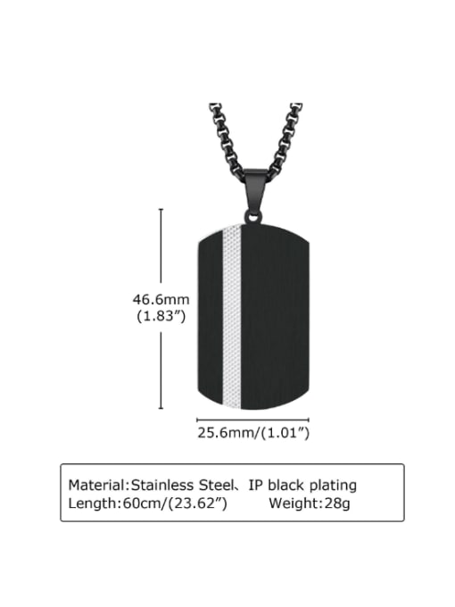 CONG Stainless steel Geometric Hip Hop Necklace 3