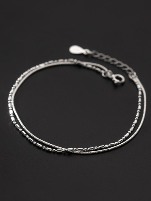 Rosh 925 Sterling Silver Irregular Minimalist Strand Bracelet 2