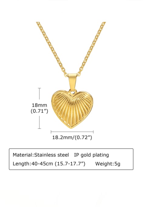 LI MUMU Stainless steel Heart Minimalist Necklace 3
