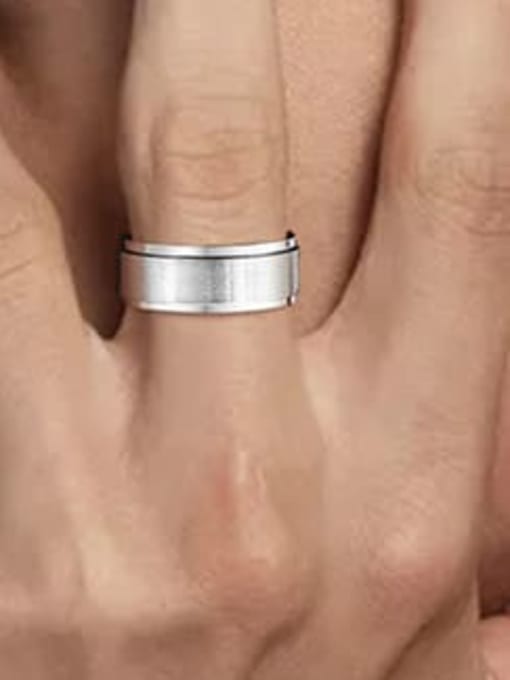 CONG Titanium Steel Geometric Minimalist Band Ring 1