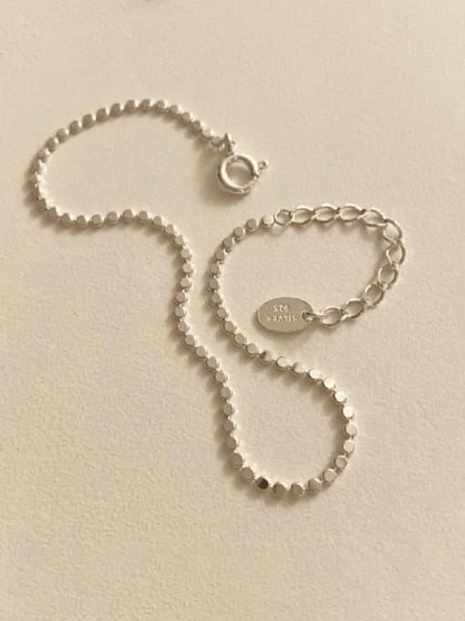 Boomer Cat 925 Sterling Silver Round Minimalist  Anklet 4