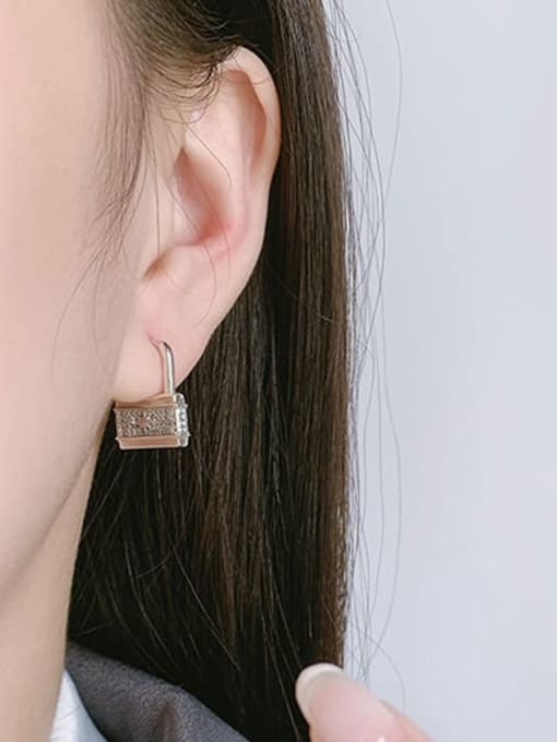 KDP-Silver 925 Sterling Silver Cubic Zirconia Star Locket Minimalist Huggie Earring 1