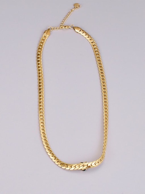 A TEEM Titanium Steel Vintage Snake bone chain Necklace 3