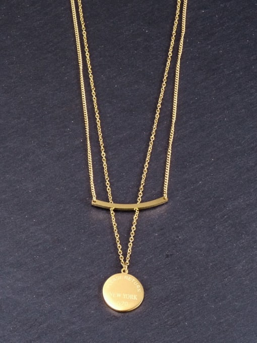 A TEEM Titanium Round Minimalist Multi Strand Necklace 3