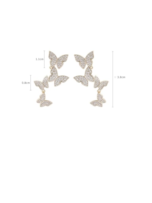 Girlhood Alloy With Imitation Gold Plated Fashion Bowknot Drop Earrings 1