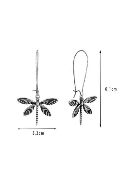 CHARME Brass Dragonfly Vintage Hook Earring 1