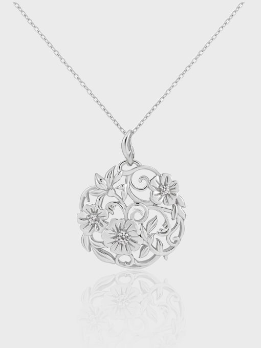DAKA 925 Sterling Silver Flower Minimalist Necklace 0