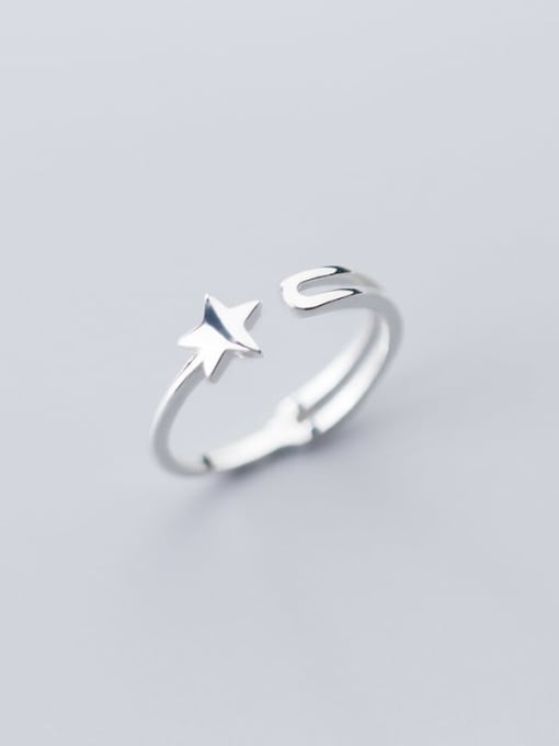 Rosh 925 Sterling Silver Star Minimalist Free Size Ring 2