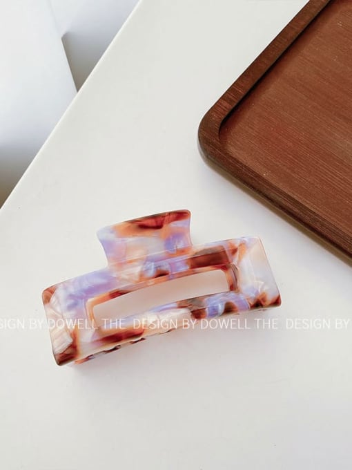 Meat pink 10cm Cellulose Acetate Trend Geometric Alloy Jaw Hair Claw