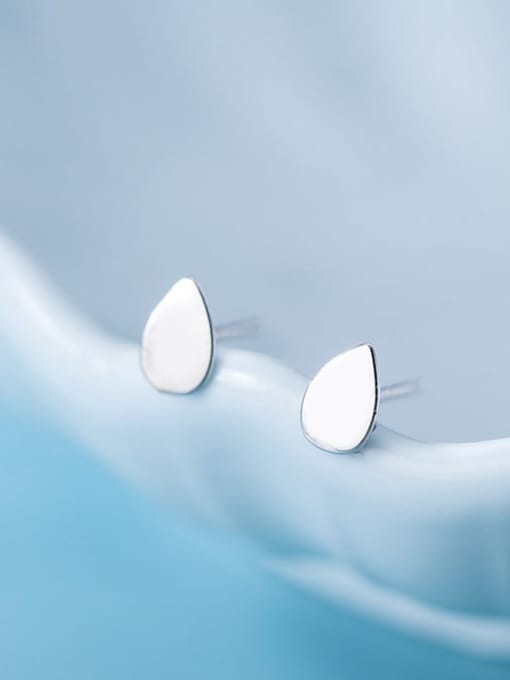 Rosh 925 Sterling Silver Water Drop Minimalist Stud Earring