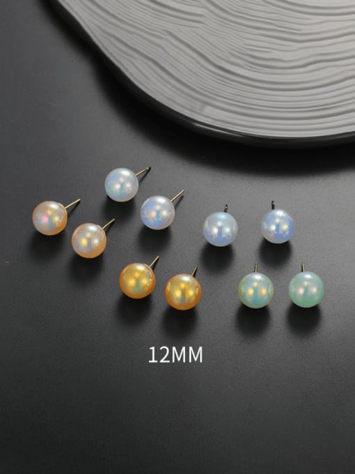 XP Zinc Alloy Imitation Pearl Round Minimalist Stud Earring 3