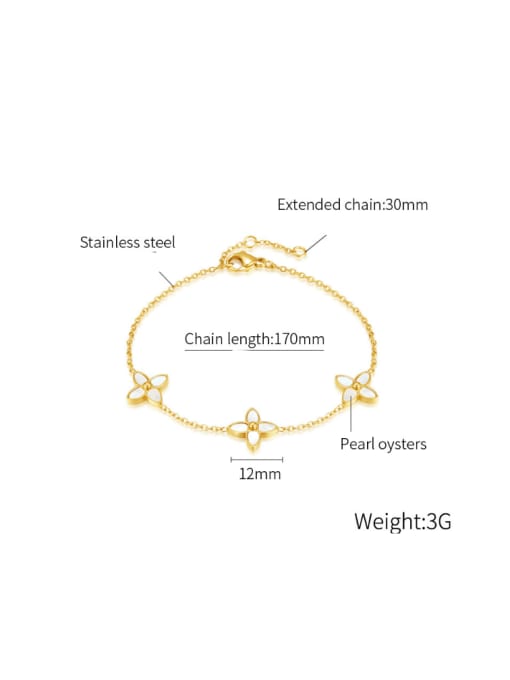 Open Sky Titanium Steel Shell Butterfly Minimalist Link Bracelet 2