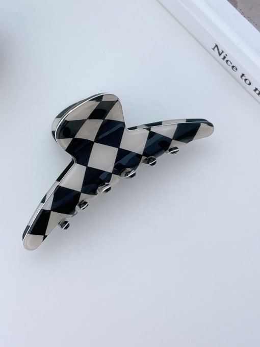 H079 9cm*4.3cm Cellulose Acetate Trend Geometric Alloy Jaw Hair Claw