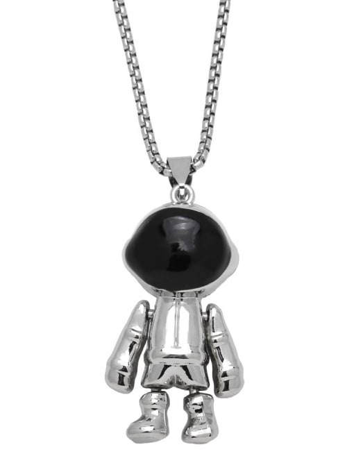 CC Stainless steel Chain Alloy Pendant Boy Hip Hop Long Strand Necklace 3