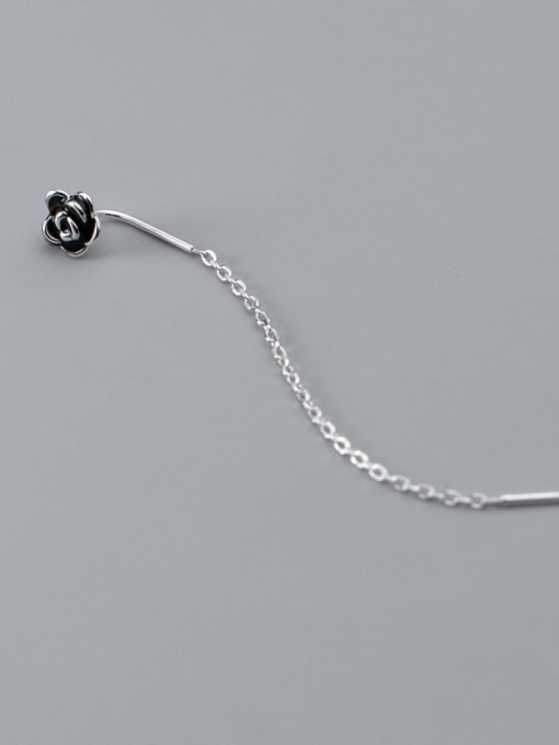 Rosh 925 Sterling Silver Flower Cute Threader Earring 2