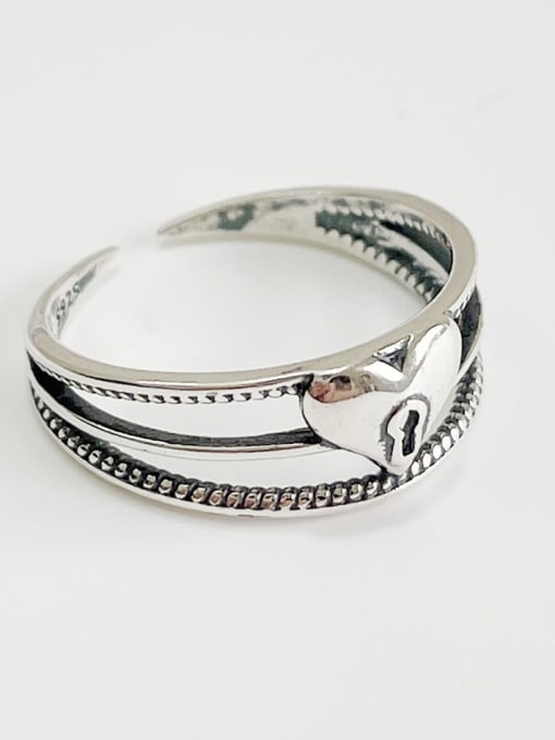 Love ring j1615 925 Sterling Silver Irregular Vintage Band Ring